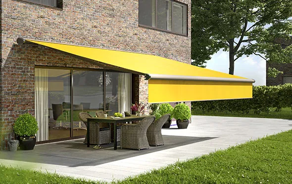Markilux commercial awning installation in Leicester
