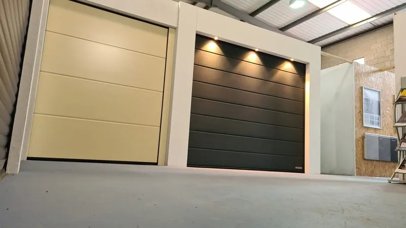 Sectional Doors on display at GDCG's Grantham Showroom